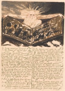 Ensimmäinen kirja Urizenista, levy 6, Elävissä luomuksissa ilmestyi. . . . (Bentley 5) tekijältä William Blake