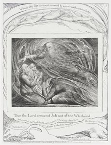 Herra vastaa Jobille pyörremyrskystä tekijältä William Blake