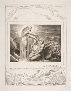 Jumalan visio, Jobin kirjan kuvituksista, 1825-26. tekijältä William Blake