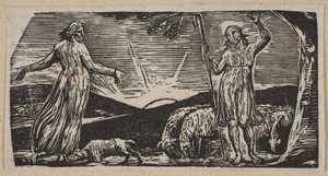 Thenot Remonstrates With Colinet, Thorntons Pastorals of Vergil, 1821. tekijältä William Blake