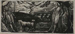 Thenot Remonstrates Colinetin kanssa, Lightfoot taustalla, The Pastorals of Vergil tekijältä William Blake
