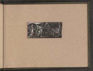 Thenot ja Colinet johtivat laumaansa yhdessä, 1821. tekijältä William Blake