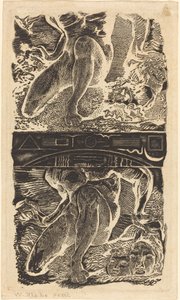 Tuntematon aihe Anna Hänen katsoa ylös taivaaseen ja nauraa kirkkaassa ilmassa, mahdollisesti c. 1805. tekijältä William Blake
