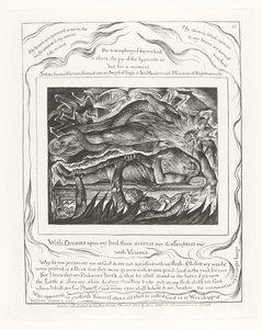 Unilla sängylläni sinä pelotat minua ja pelottelet minut visioilla tekijältä William Blake