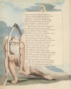 Youngin yön ajatukset, Sivu 24, Aika, etukäteen, Hänen takanaan piilottaa siipensä tekijältä William Blake