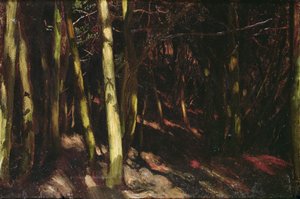 Puut, n. 1890 (öljy levylle) tekijältä William Blake Richmond