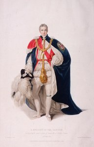 Sukkanauharitari juhlapuvussa, 1824 tekijältä William Bond