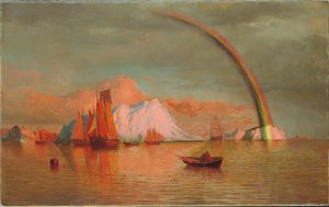 Arktinen auringonlasku sateenkaaren kanssa, 1877