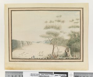 Opp. s. 90. `Näkymä Broken Bayssä New South Walesissa. maaliskuu 1788