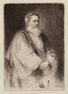 Sir Stafford Henry Northcote, Lord Rector (kaiverrus) (kaiverrus) tekijältä William Brassey (after) Hole