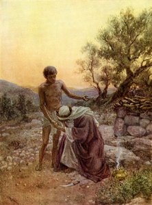 Abraham ja Iisak Morian vuorella - Raamattu tekijältä William Brassey Hole