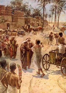 Jaakobin ja Joosefin tapaaminen Egyptissä - Raamattu
