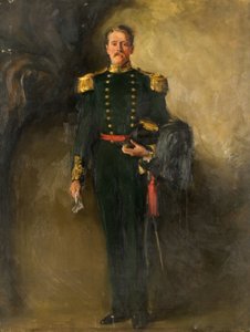 Mies Skotlannin jousimiesten vihreässä univormussa, 1900-luku (öljy kankaalle)