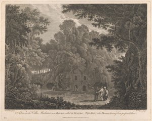 Uma vista na Villa Madama, perto de Roma, chamada II Teatrofinlandês