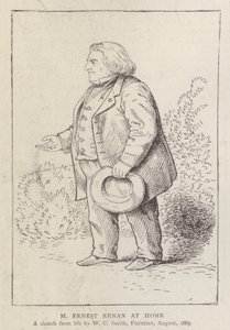 Ernest Renan, ranskalainen filosofi ja uskonnonhistorioitsija, kotona tekijältä William C. Smith