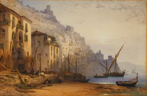 Amalfi rannalta - Kesäaamu, 1887 tekijältä William Callow