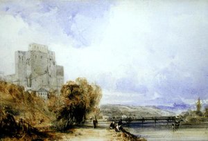 Chateau de Montboucher (akvarelli paperille) tekijältä William Callow