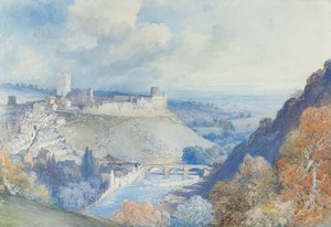 Richmondin linna ja kaupunki, Yorkshire tekijältä William Callow