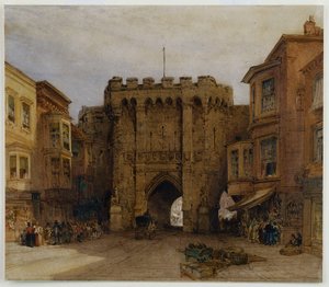 The Bar Gate, Southampton, 1888 tekijältä William Callow