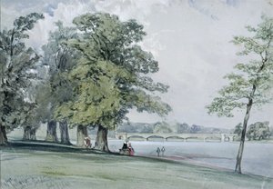 Näkymä Serpentinelle, Hyde Park tekijältä William Callow