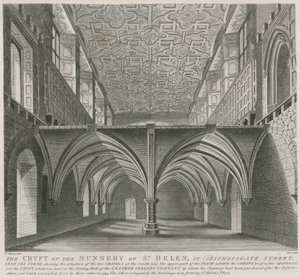 Pyhän Helenin nunnaluosterin krypta Bishopsgate Streetillä, Lontoossa tekijältä William Capon