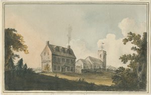Edingale Church: akvarellimaalaus ja [c 1790]