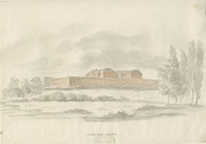 Stafford - Shire Hall: arkkitehdin mustepiirustus (sävytetty), nd [c 1798] (piirustus)