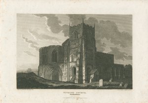 Tutbury Priory Church: kaiverrus, nd [c 1812] (painettu)
