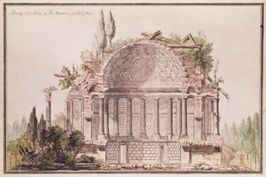 Mausoleumin arkkitehtoninen piirustus Frederickille, Walesin prinssille (1707-51), n. 1751