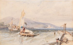Douglasin linna, Loch Leven, 1849 tekijältä Clarkson Frederick Stanfield