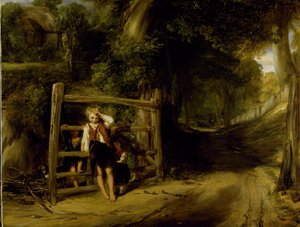 Rustic Civility tai "Tulevat tapahtumat heittävät varjonsa eteensä", n. 1832 (öljy kankaalle) tekijältä William Collins