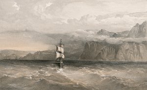 Cape Aiya, katsoen pohjoiseen kohti Balaklavaa tekijältä William Crimea Simpson