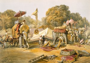 Pheel Khana tai Elephants Quarters, Holcars Camp, "India Ancient and Modern", 1867
