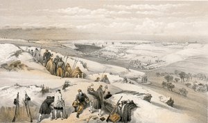 Sebastopol 26 Gun Batterysta Ranskan hyökkäyksen oikealla puolella tekijältä William Crimea Simpson