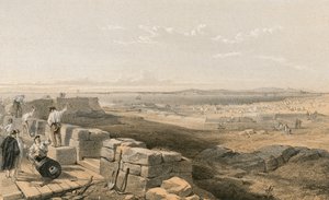Yenikalen salmi lahden ja Kertchin kaupungin kanssa Yenikalen vanhasta linnoituksesta tekijältä William Crimea Simpson