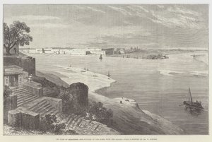 Allahabadin linnoitus ja Jumnan ja Gangesin risteys. tekijältä William Crimea Simpson