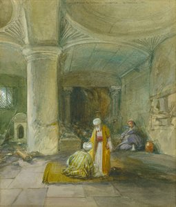 Profeetta Huldan portti, Jerusalem, 1871 (wc ja kynä paperille)