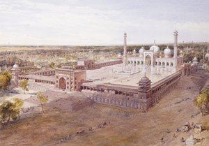 Th Jamin moskeija, Delhi, 1864 tekijältä William Crimea Simpson