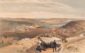 ?Sebastopolin kaupunkipatterit tai sisäpuoliset linnoitukset Chapmanin hyökkäyksen edistyneen rinnakkaisuuden perusteella, 23. kesäkuuta 1855? tekijältä William Crimea Simpson