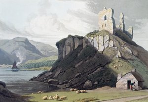 Arosin linna, Isle of Mull, Skotlanti, 1818 tekijältä William Daniell