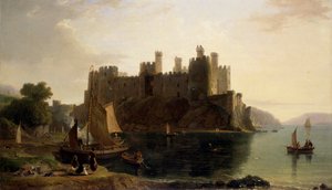 "Conway Castle", 1789-1837 tekijältä William Daniell