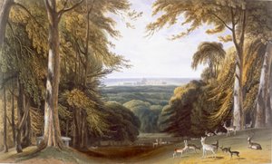 Glen Windsor Parkissa lähellä Bishops Gatea, c1827-30. tekijältä William Daniell