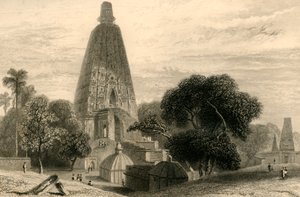 Suuri temppeli Bode Gyahissa, 1835. tekijältä William Daniell