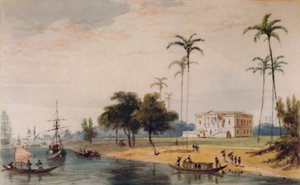 Garden House Reachissa, Kalkutassa, c1786-1791, 1935 tekijältä William Daniell