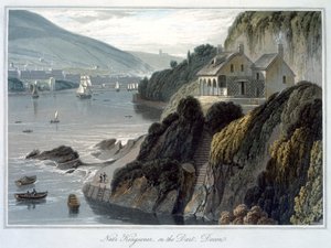 "Near Kingswear, on the Dart, Devon", 1825 tekijältä William Daniell