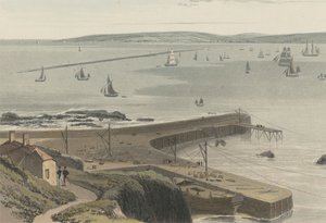 Laituri Straddon Pointissa lähellä Plymouthia tekijältä William Daniell