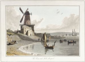 Towns-end Mill, Liverpool, 1814-1825 tekijältä William Daniell