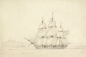 Kolmimastoinen laiva tekijältä William Daniell