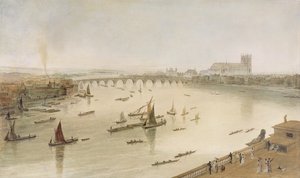 Westminsterin silta Somerset Housesta, 1805 tekijältä William Daniell