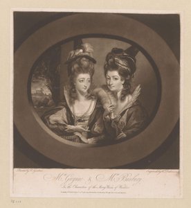 Muotokuva Mary Gwyn ja Catherine Bunbury Rouva Gwynne ja rouva Bunbury, / Merry Wives of Windsorin hahmoissa (otsikko esineessä)